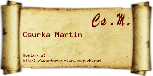 Csurka Martin névjegykártya