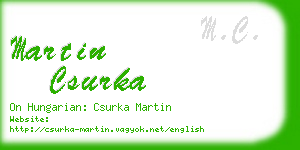 martin csurka business card